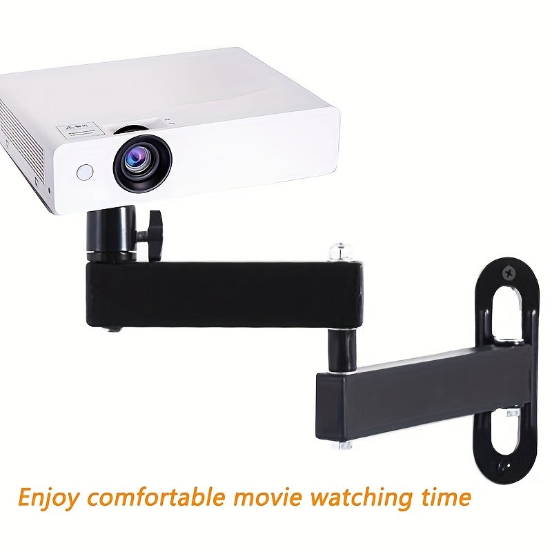 Soporte de pared para proyector de uso intensivo, ajustable, giratorio, de hierro negro, 9.98kg