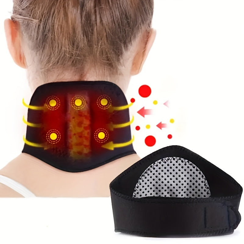 Magnetic Therapy Neck Brace Adjustable Cervical Support Heat Wrap