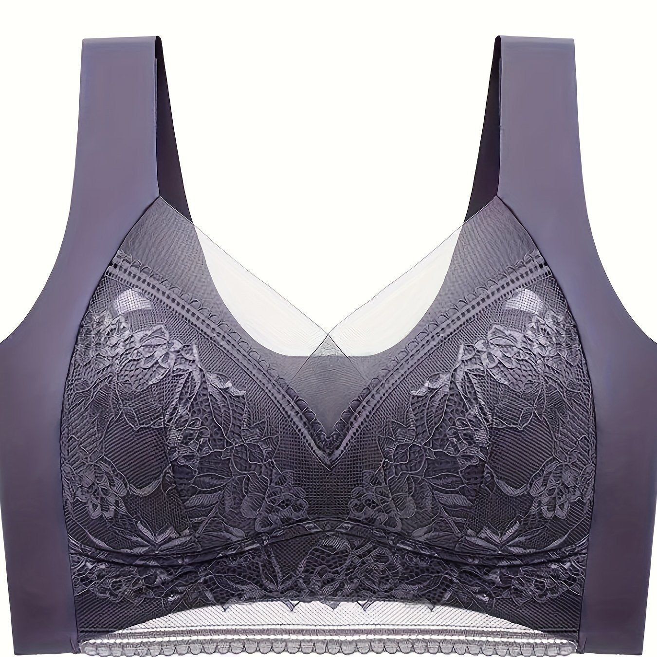 Women's Seamless One-Piece Bra with No Rims, Back Support, and Breast Binding