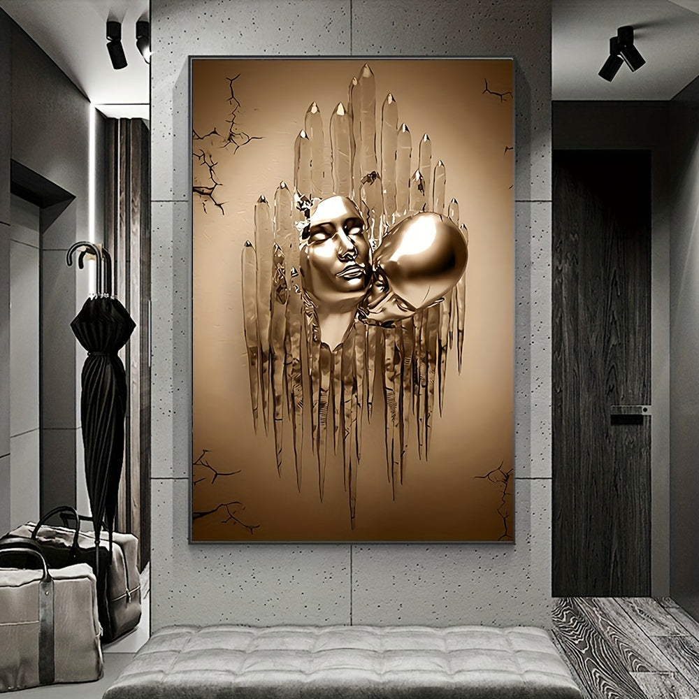 Abstract Canvas Wall Art of Love Couples Kissing 40x60cm or 50x75cm Home Decor