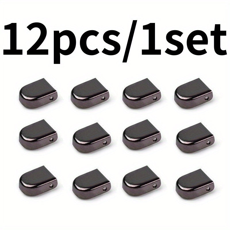 12 Pack Metal Shoe Lace Clips No-Tie Sneakers & Casual Shoes Secure Fasteners