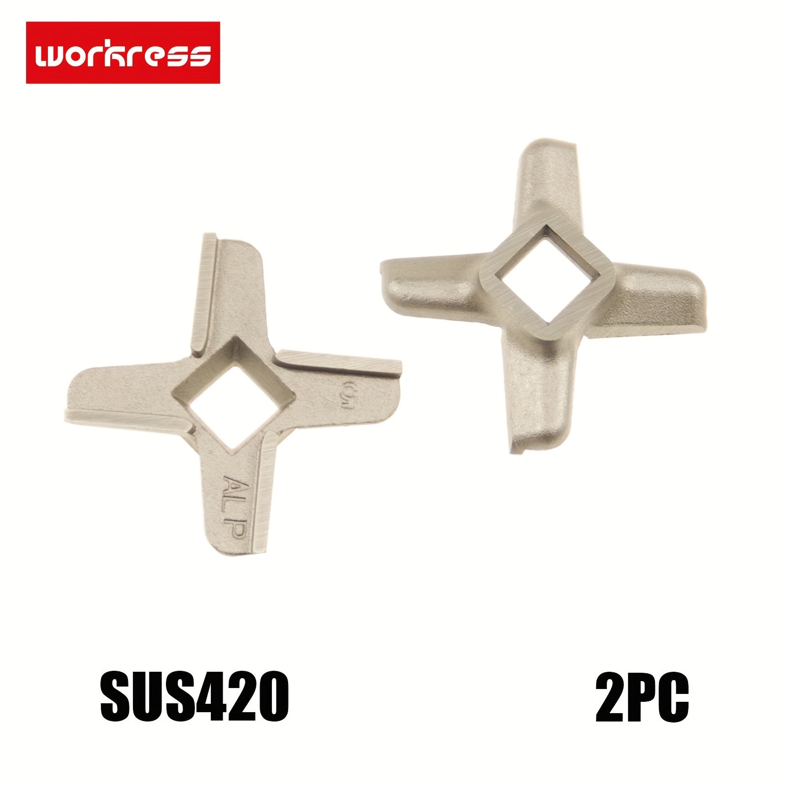 Bosch MUM 4, MUM5240, MFW 15, Siemens MF155 uchun Noxud qotishma go'sht maydalagich pichog'i #5 - Bir tomonlama maydalagich pichoq almashtirish qismlari, oziq-ovqat darajasidagi material, 2 dona to'plami