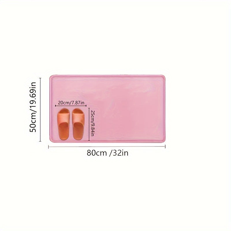 Coral Fleece Bath Mat Non-Slip Absorbent Washable Rug for Bathtub Shower