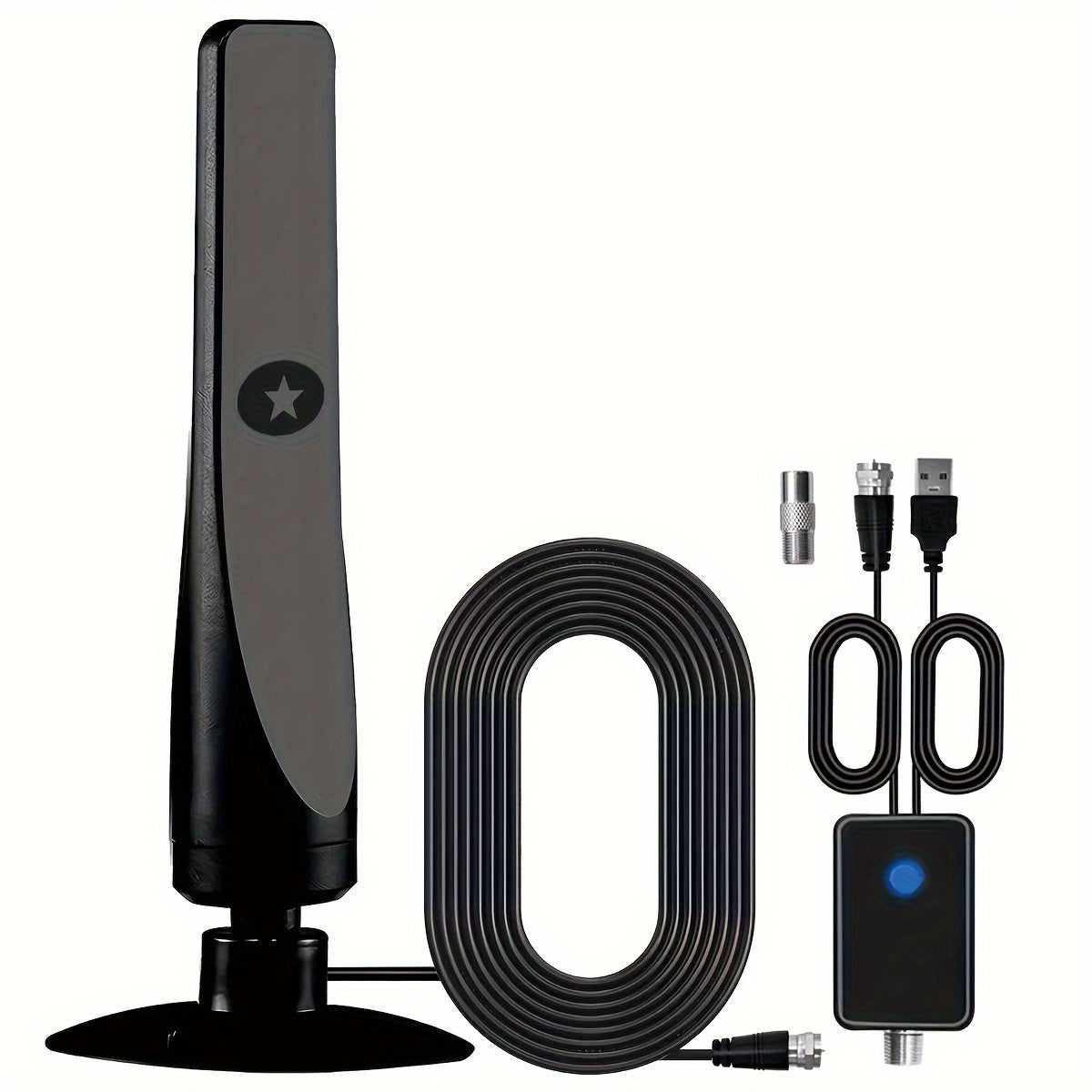Indoor Digital TV Antenna 360° Signal Reception 4K HD Compatible with Smart TVs