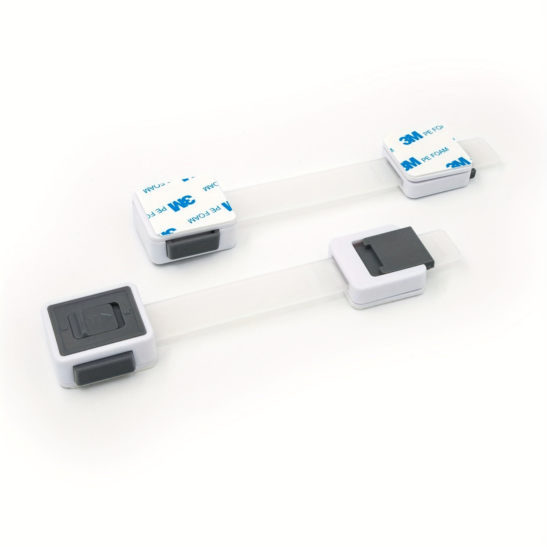 Kiddie xavfsizlik qulflari uchun shkaflar va shkaflar uchun sozlanadigan bosimni oldini olish, ftalatdan ozod ABS, 1, 2, 5 yoki 10 ta paket