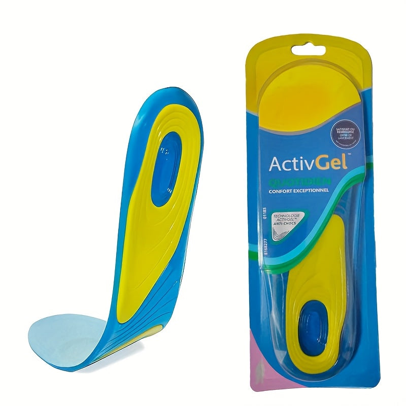 Unisex Silicone Shock Absorbing Gel Insoles 2 Pairs Cushioned Comfort