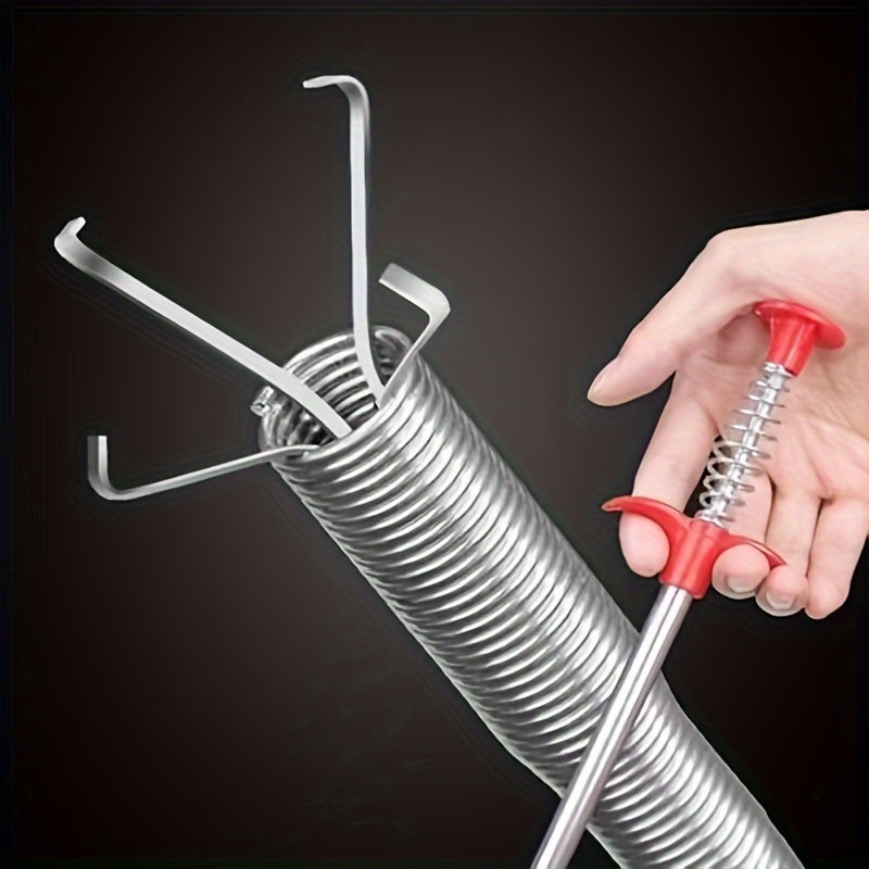 160.02 cm Drain Snake with Claws for Kitchen Sink Sewer Toilet Clog Removal Flexible Tool