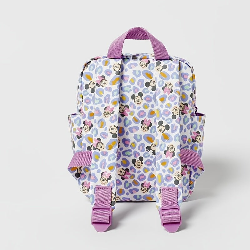 Ayollar uchun ko‘p funksiyali sumka, yengil, hayvonot bosma, naylon, zip yopilishi, sozlanadigan kamarlar, binafsha va qora