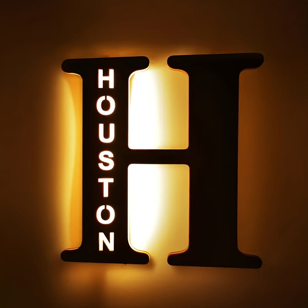 Personalized Wall Sconce with Engraved Name Night Light USB Powered Long-Lasting LED Bedroom Decor