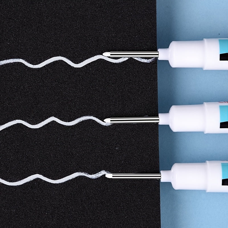3/6Pcs White Long Head Marker Pen Construction Line Oil Pen 30mm Tip