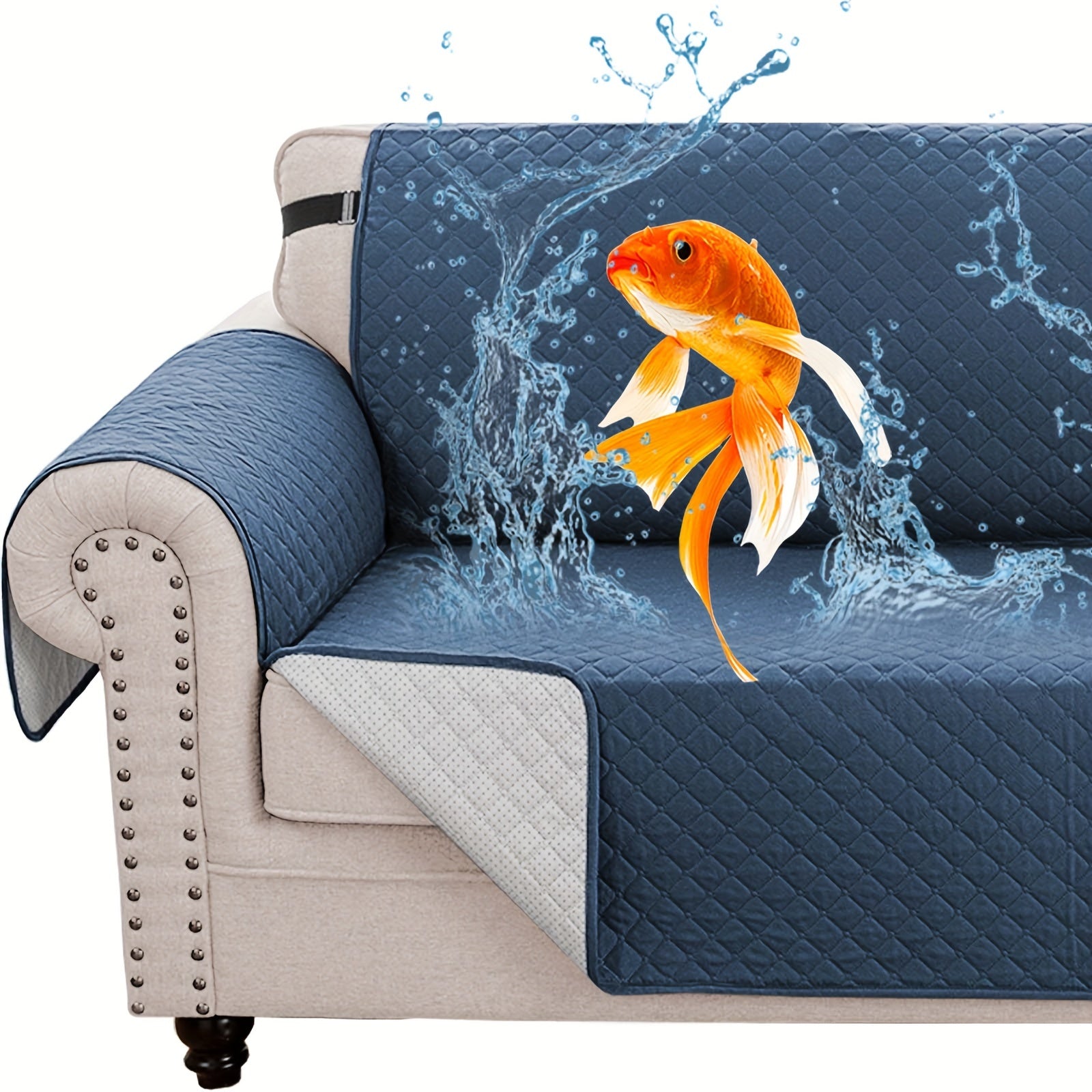 Anti-Slip Pet-Friendly Sofa Cover for Armchair, Loveseat, and Sectional in Modern Polyester