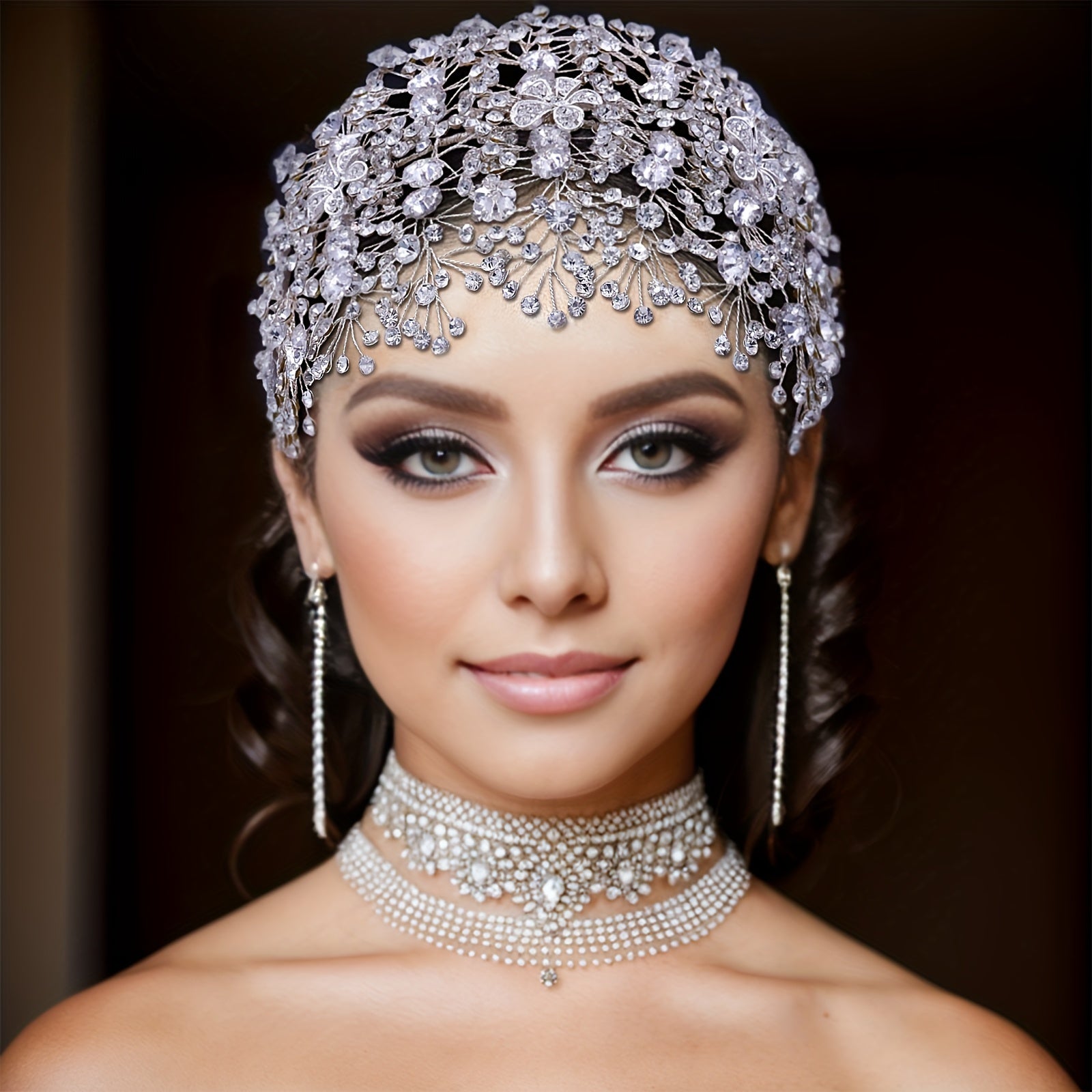 Women's Bridal Wedding Hair Jewelry Rhinestone Headpiece Accessories