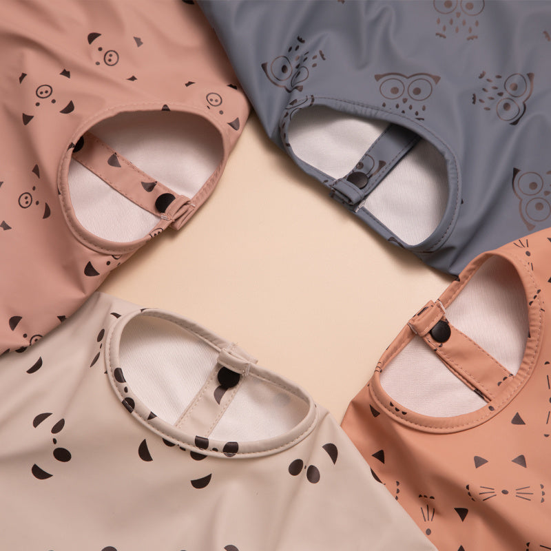 Baby Bibs Long-Sleeved Feeding Bibs and Painting Smocks for Kids