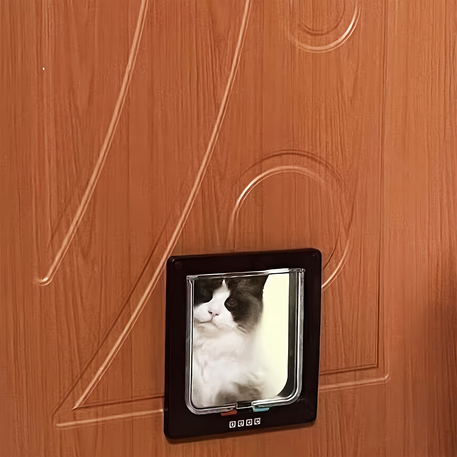 4-Way Locking Pet Door for Dogs and Cats Weatherproof Insulated ABS Durable Flap Easy Install