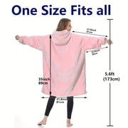 Sudadera con capucha de felpa Sherpa gris oversize, reversible, cómoda y acogedora para acurrucarse