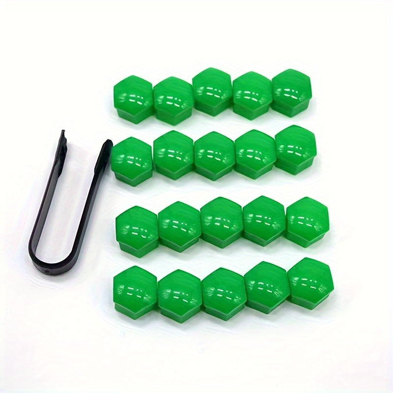 20PCS Tire Screw Caps Plastic Wheel Hub Cover Nut Protector Decor