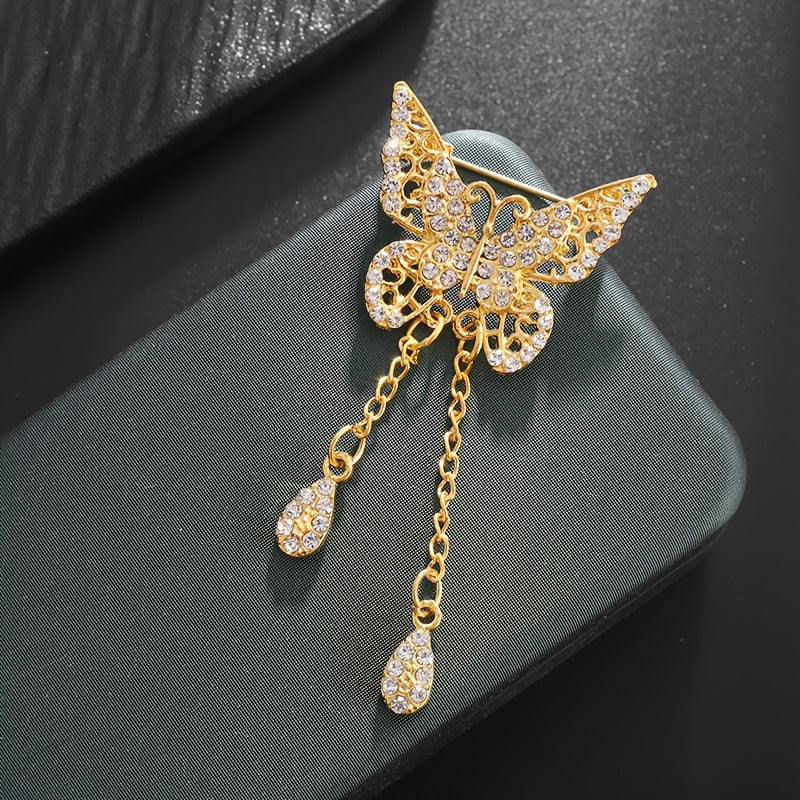 Women's Butterfly Brooch Pendant for Elegant Dresses and Formal Wear