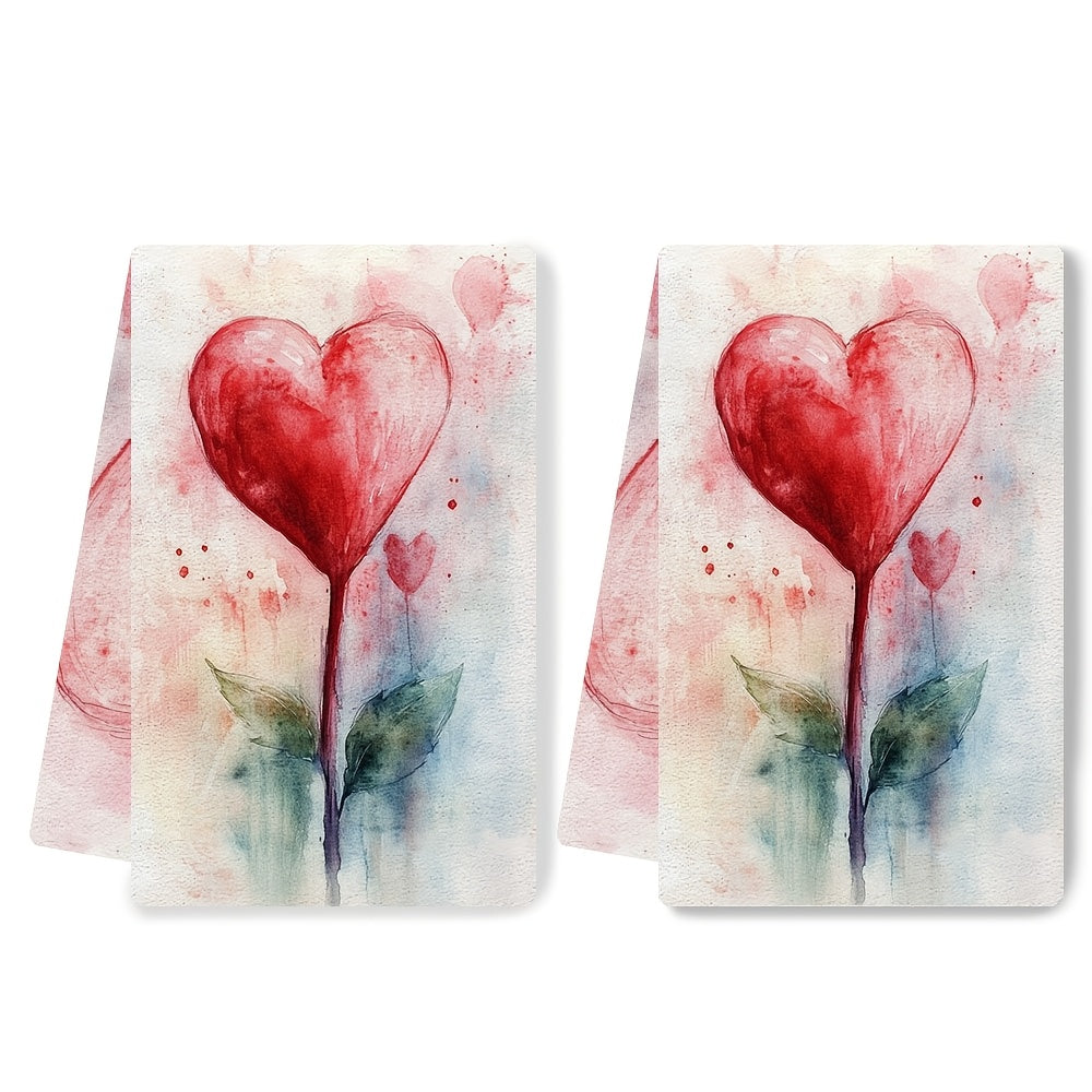 Set of 2 Ultra Soft Kitchen Towels 16x24 Inches Highly Absorbent Dish Towels