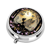 Women Butterfly Fairy Pill Box 3 Compartment Portable Travel Medicine Organizer