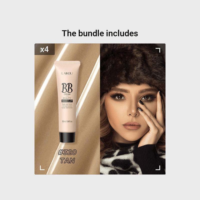 Women Waterproof BB Cream Concealer Full Coverage Makeup Foundation 30ml