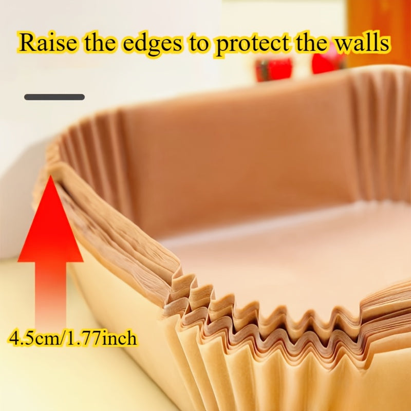 100 Pack Parchment Paper Air Fryer Liners Non-Stick Microwave Safe