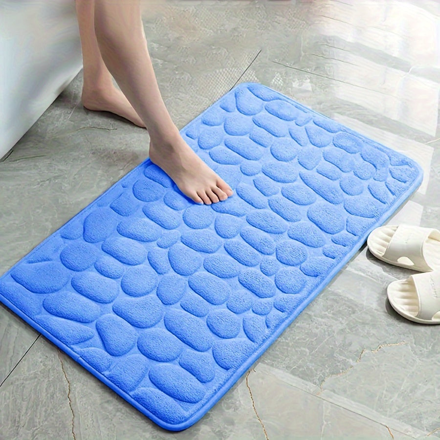 Alfombra de baño de espuma viscoelástica de lujo antideslizante, suave y absorbente para bañeras y duchas