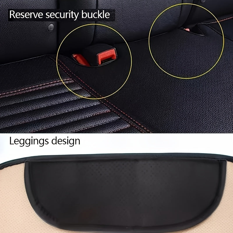 Fundas universales de cuero sintético para asientos de coche, protectores de cojín delanteros y traseros