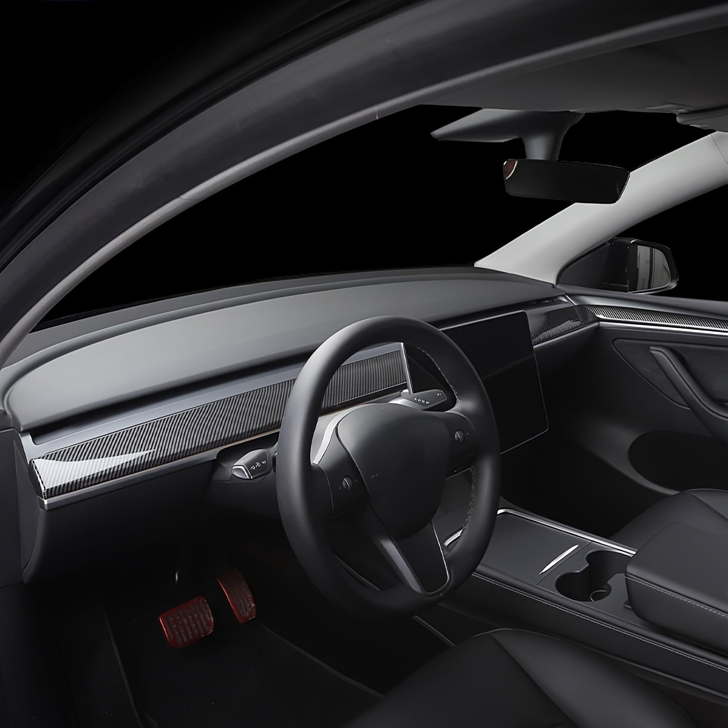 Rear Seat Center Console Trim Strip 2pcs for Tesla Model 3/Y 2021–2023