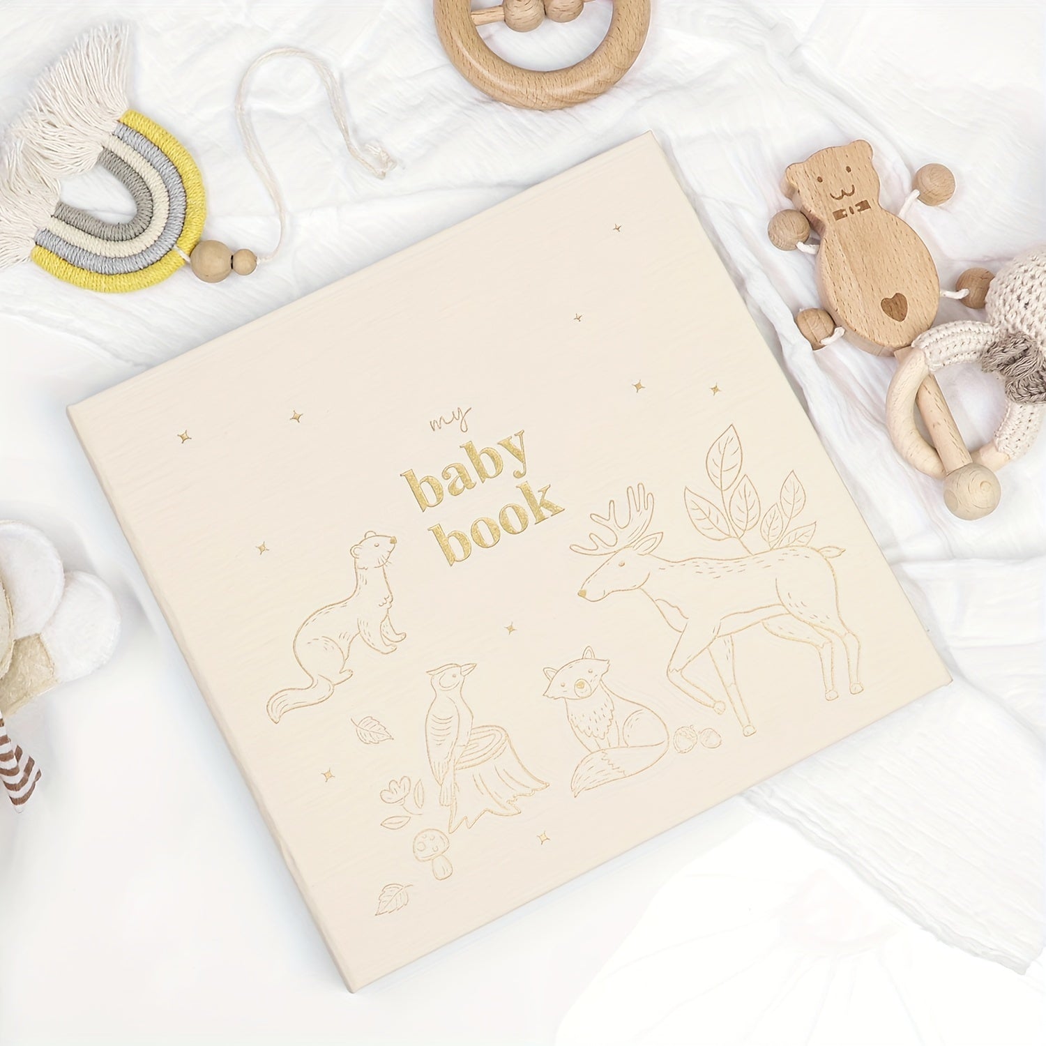 Kids Memory Book with Hot Stamping Logo and Hidden Coil Binding 140gsm Linen Cover