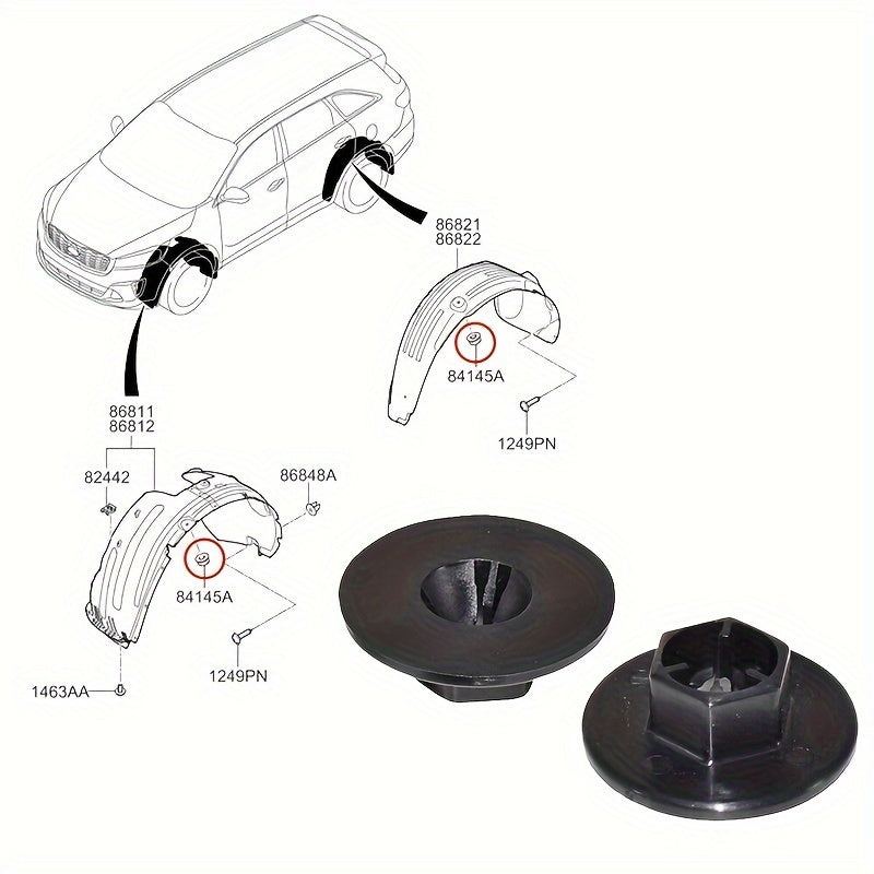 10 piezas de clips de panel de guardabarros de plástico duradero para coches, sujetadores de guardabarros