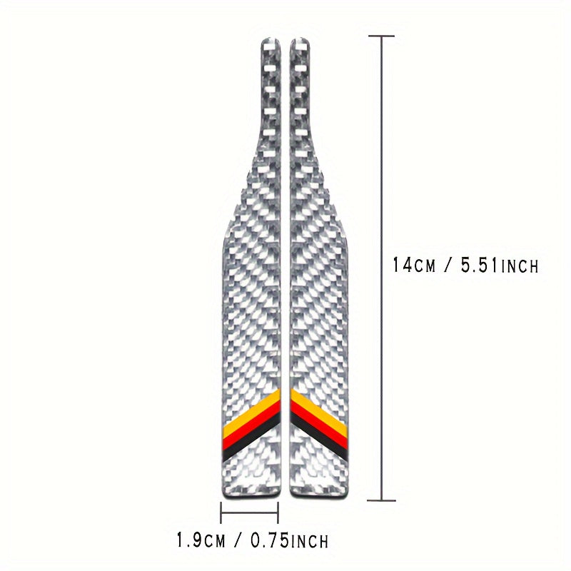 2 ta orqa ko‘rish oynasi himoya stikerlari karbon tolali bezakli chekka himoyachilar to'plami