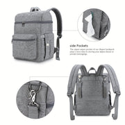 Large Capacity Waterproof Diaper Bag Backpack with Multiple Pockets for Moms