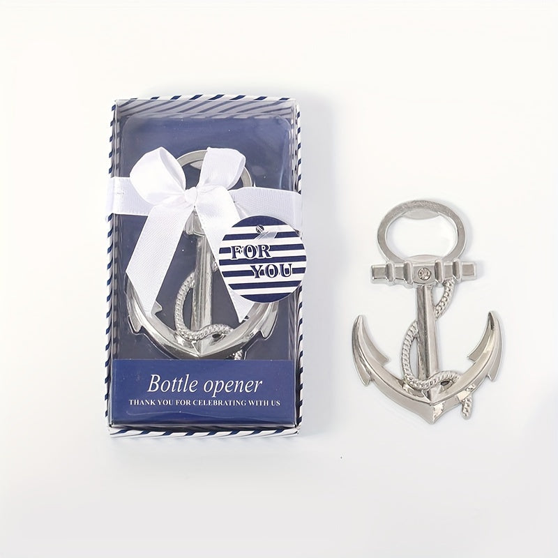 Rose Gold Alloy Wine Bottle Opener Modern Anchor Design Durable Metal No Power Needed