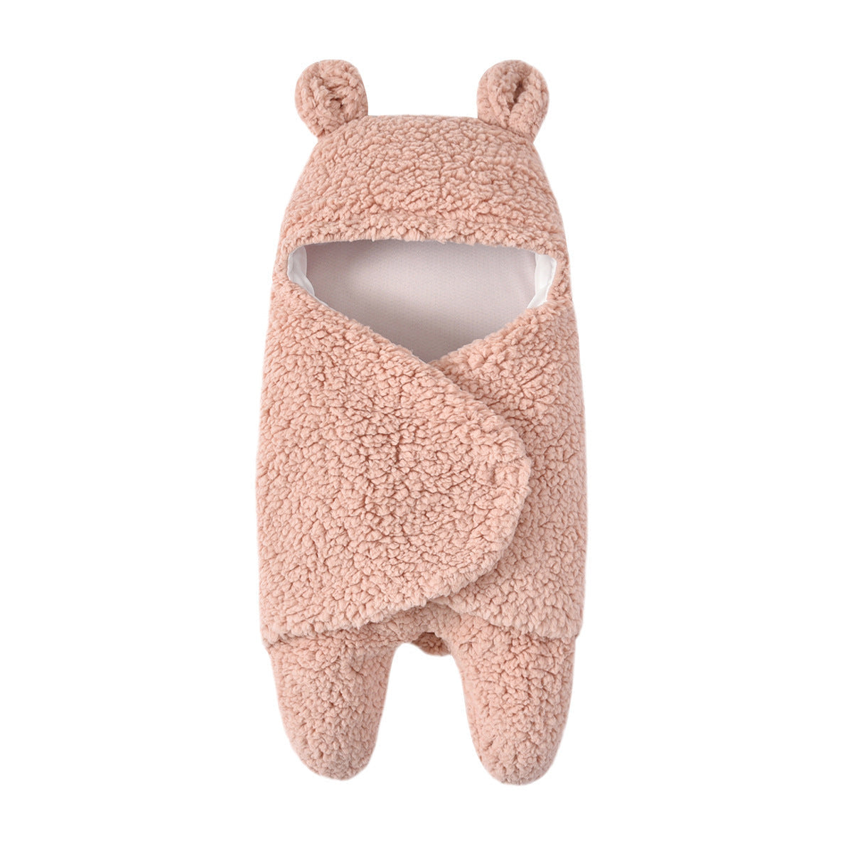 Newborn Fleece Teddy Bear Swaddle Blanket for Winter Christmas Halloween Thanksgiving