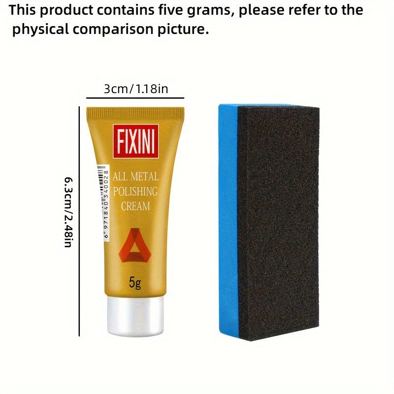 All-Metal Polishing Cream with Sponge for Stainless Steel and Ceramic Cleaning