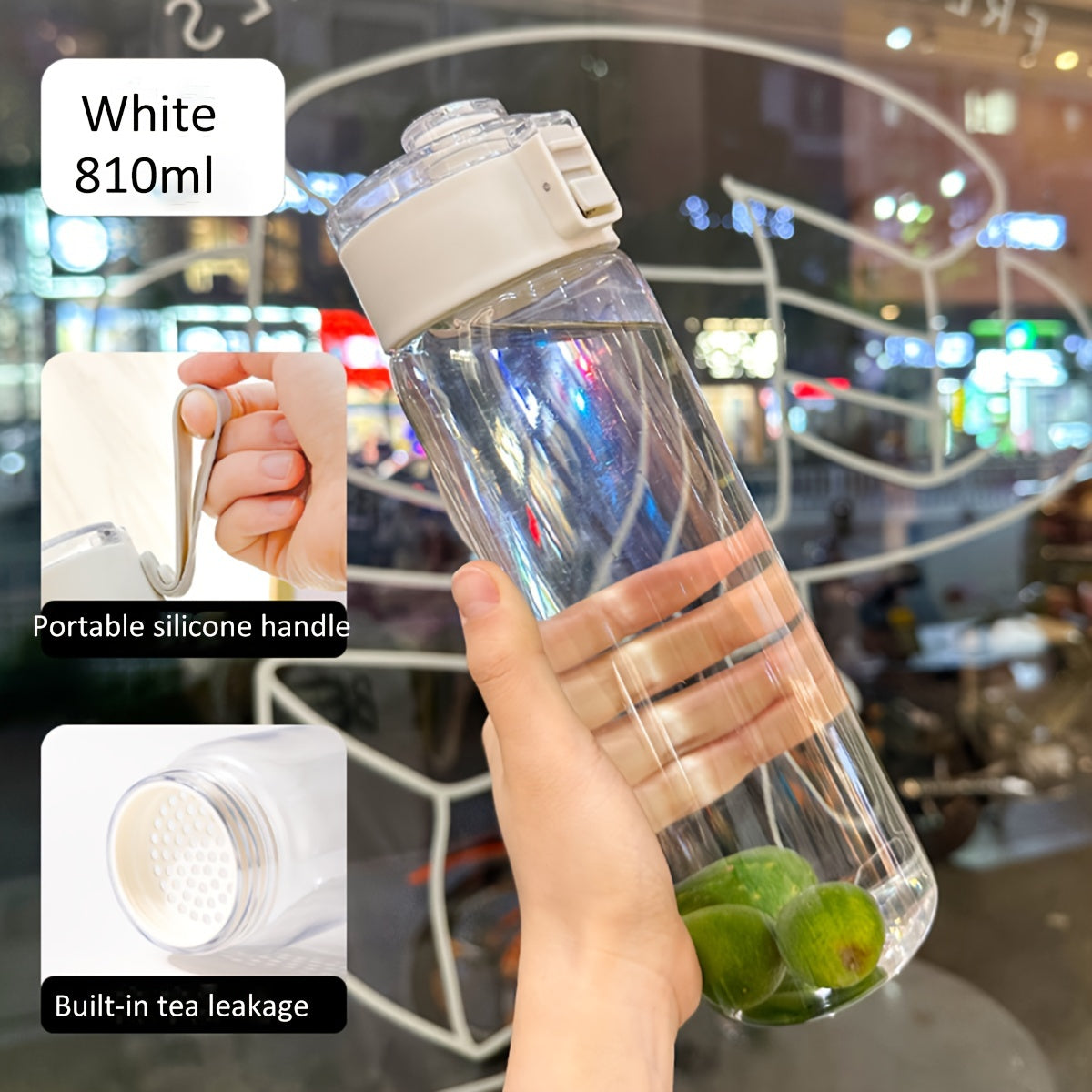 Sports Water Bottle Lightweight Plastic Travel Cup for Hiking and Office Use