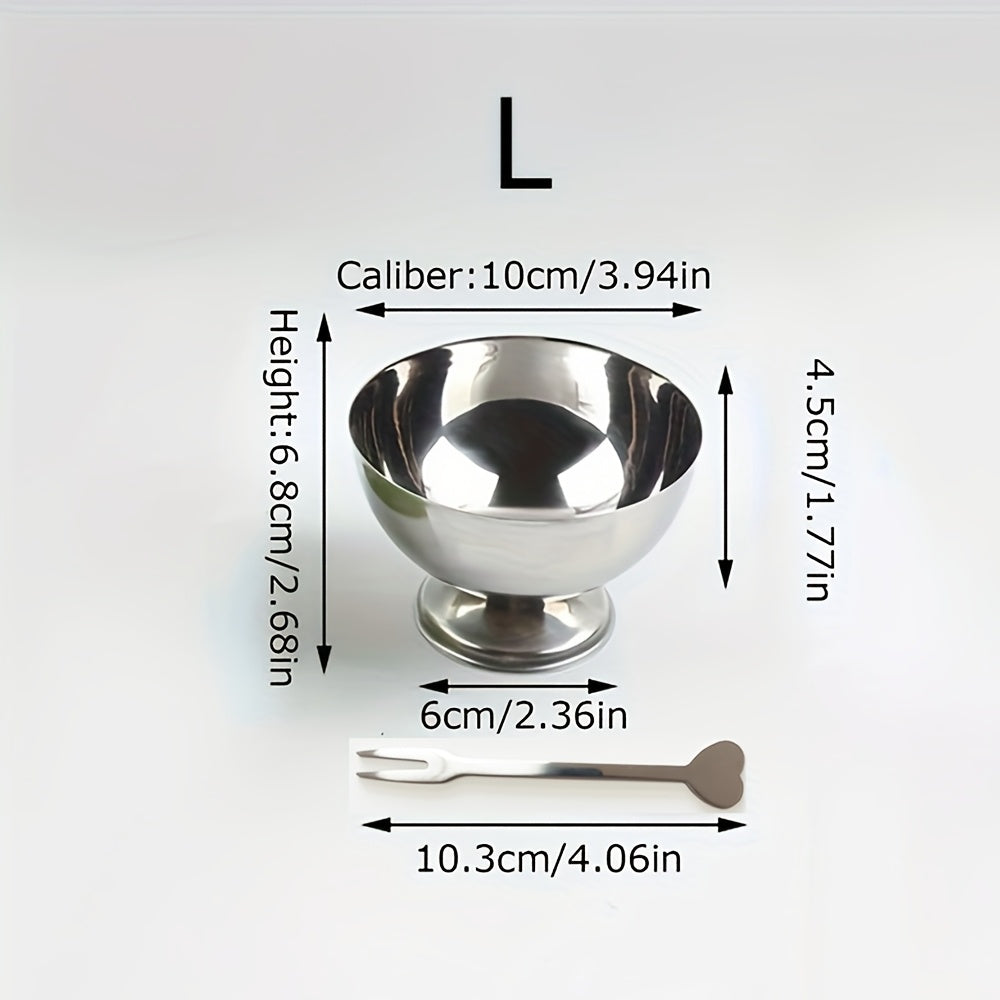 Copa de postre de acero inoxidable para helado, ensalada de frutas, aperitivos 8oz