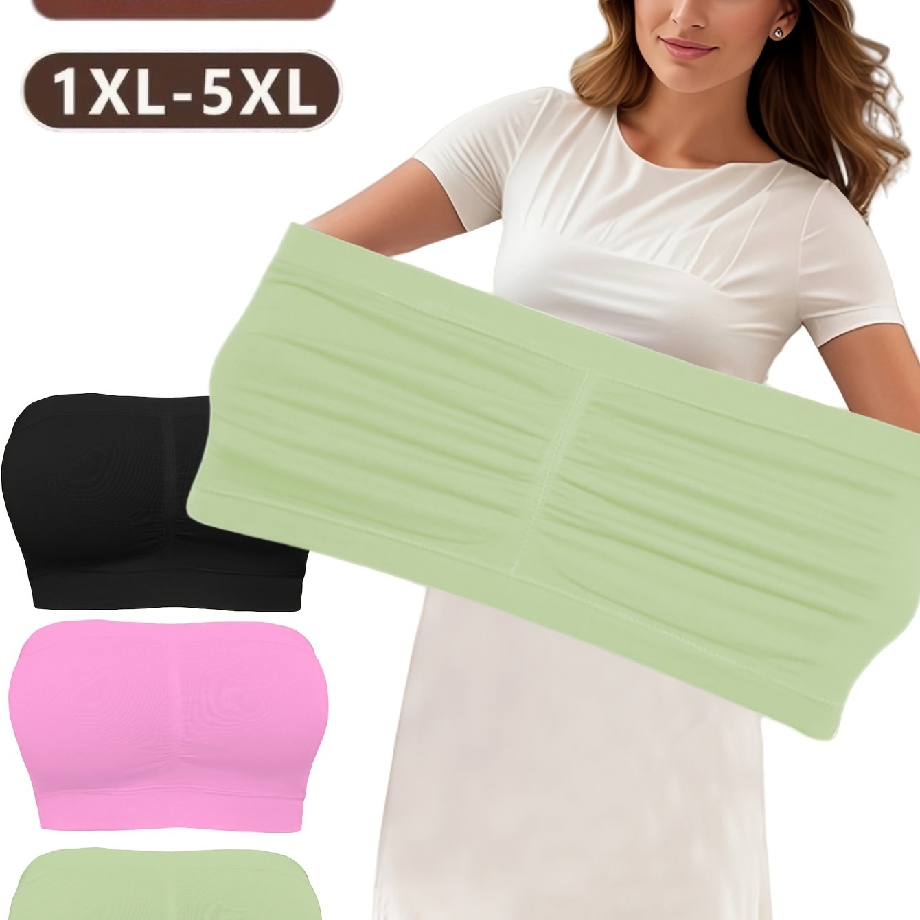 Women's Seamless Wireless No-Pad Sports Bras Breathable Mesh Yoga Workout Pack of 3