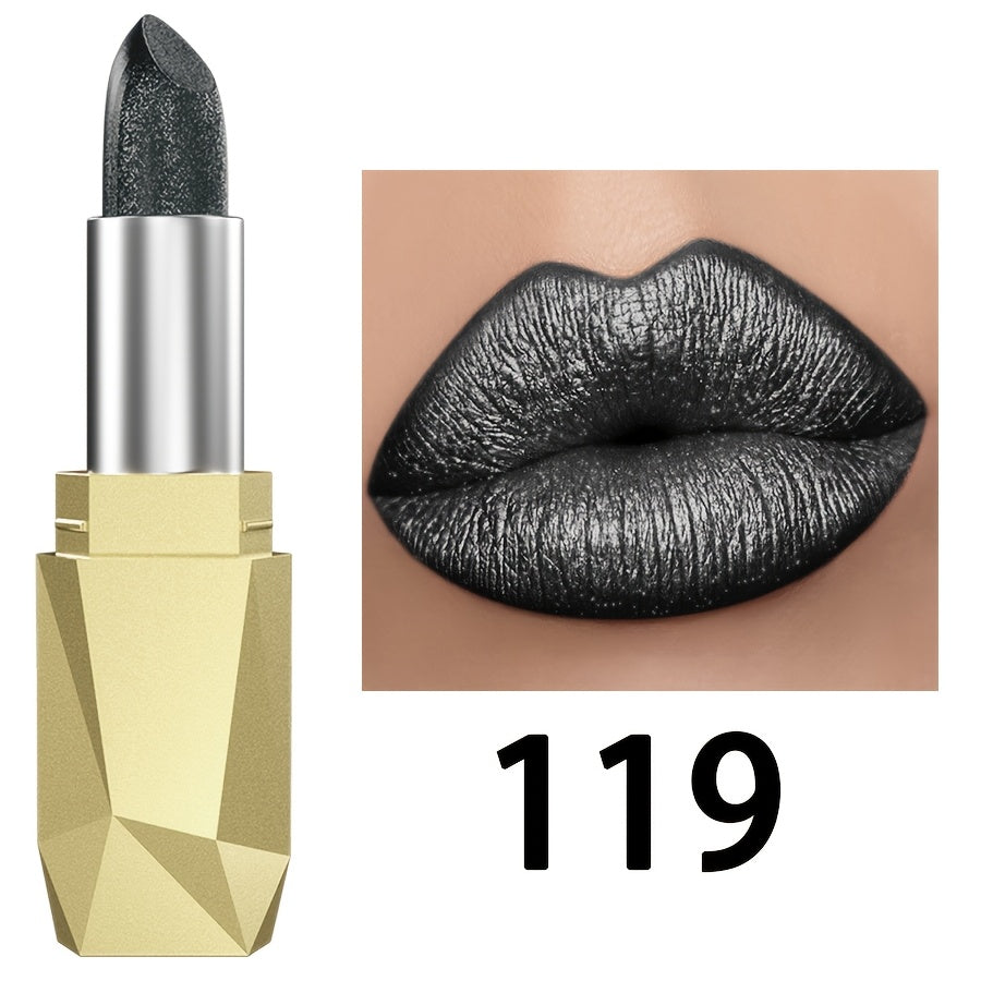 Pintalabios perlescente para mujer, de alta pigmentación, no se desvanece, con gloss hidratante