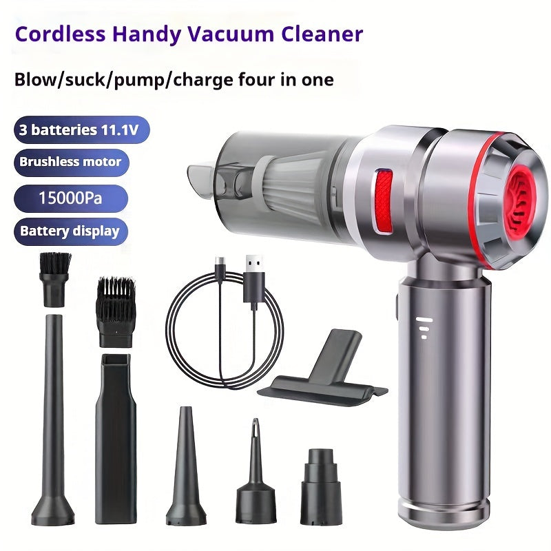 Portable Handheld Vacuum Cleaner With HEPA Filter And USB-C Rechargeable