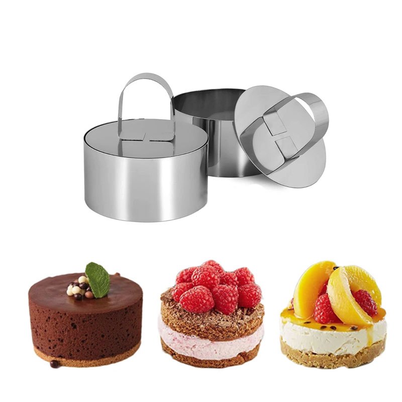 Round Cake Mold Set Stainless Steel 8cm Diameter for Mousse Cakes 2 4 or 8 Pieces