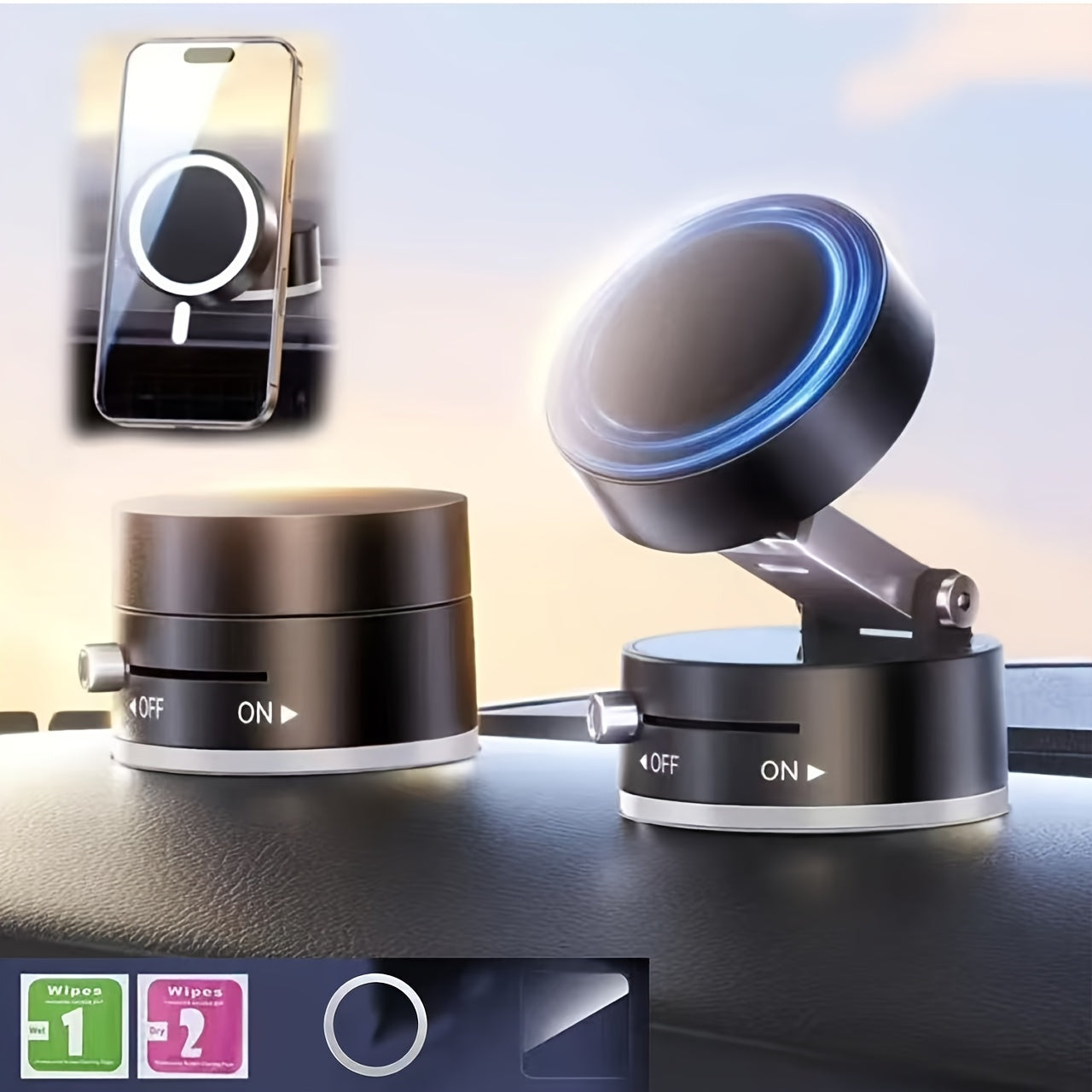 Car Mobile Phone Holder Universal Magnetic Suction Cup Durable for Navigation
