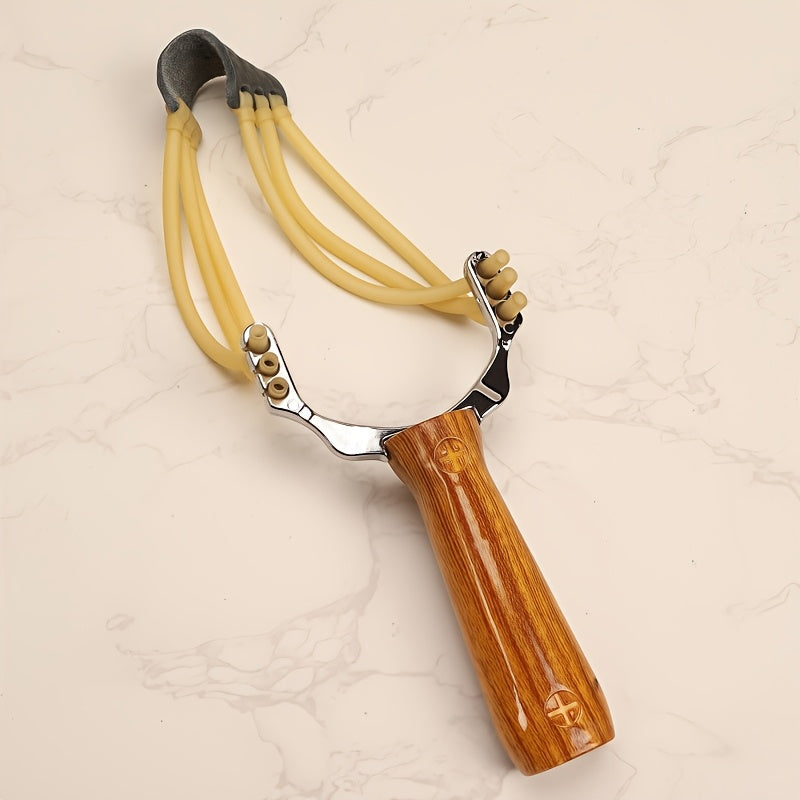 Alloy Slingshot with Plastic Handle Camouflage Design for Outdoor Shooting