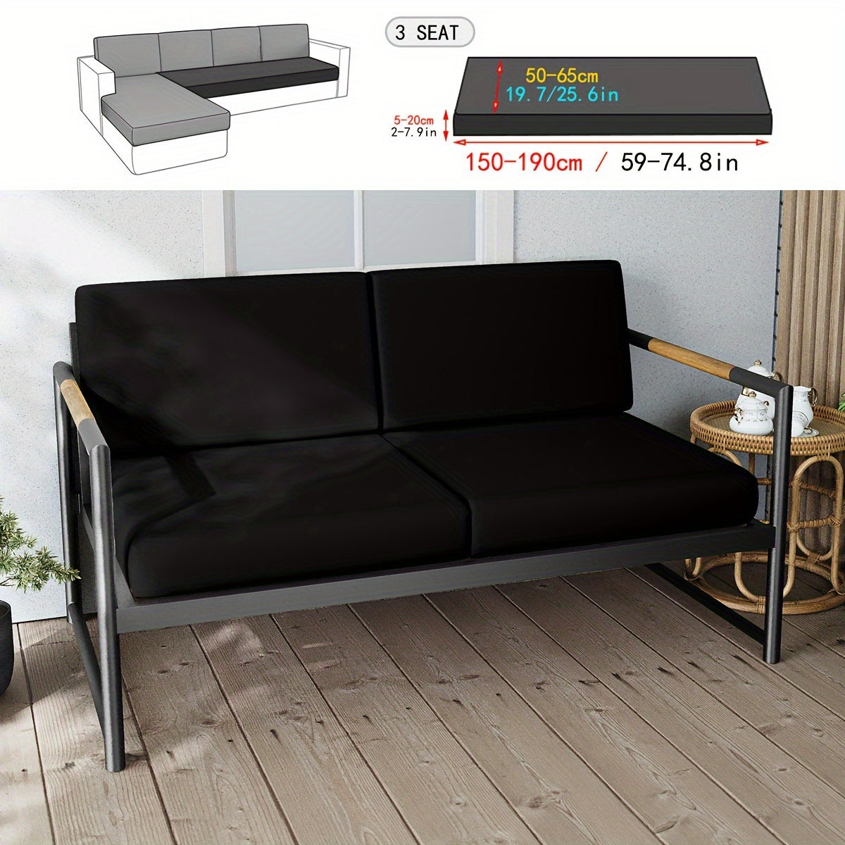 Водонепроницаемый чехол для уличной подушки из молочного волокна для садовой мебели на веранде