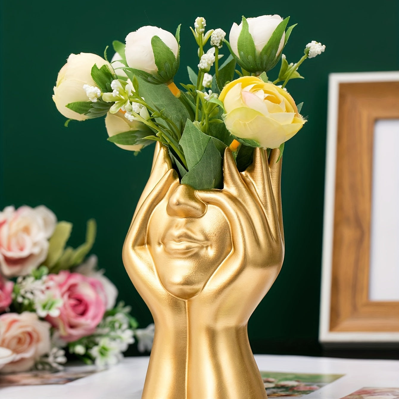 Xulosa yuzli rezin gul idishi ichki tashqi bezak stol usti bog' bog' accessory