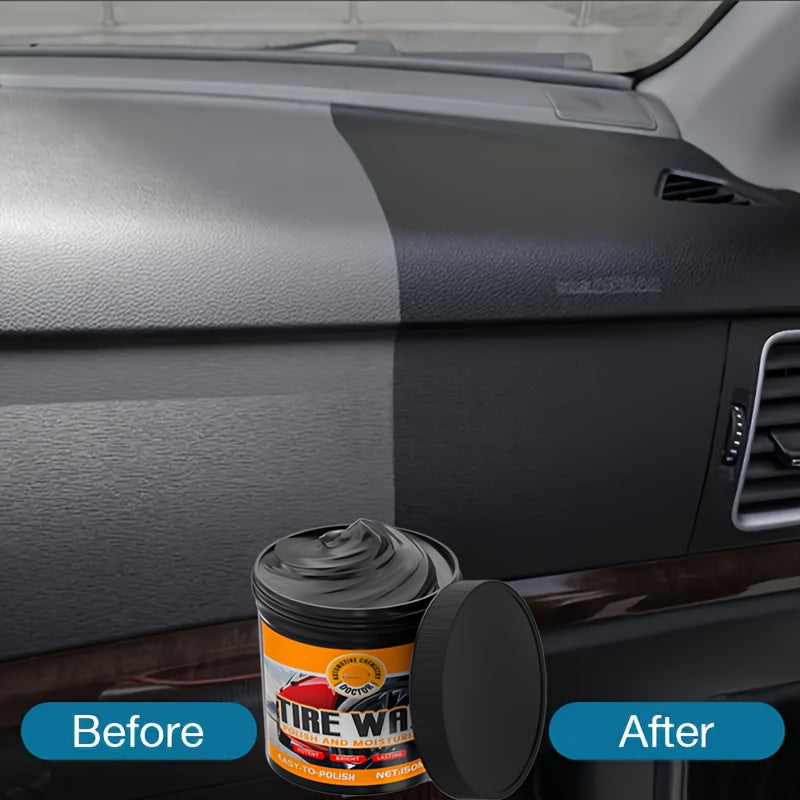 150g Automotive Interior Polishing Paste Car Care Kit with Tire Gloss Wax and Plastic Leather Repair