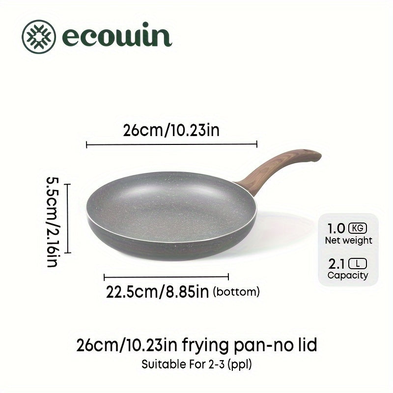 Non-Stick Aluminum Frying Pan 25.4cm Dishwasher Safe Compatible with All Stovetops