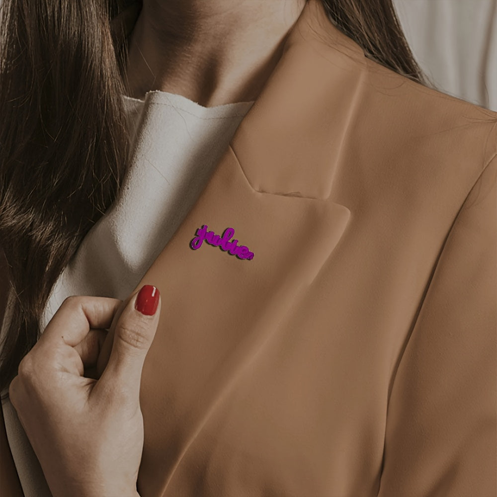 Индивидуальная брошка-табличка для женщин, на заказ, значок на куртку с именем, подарок для мамы, папы, День святого Валентина