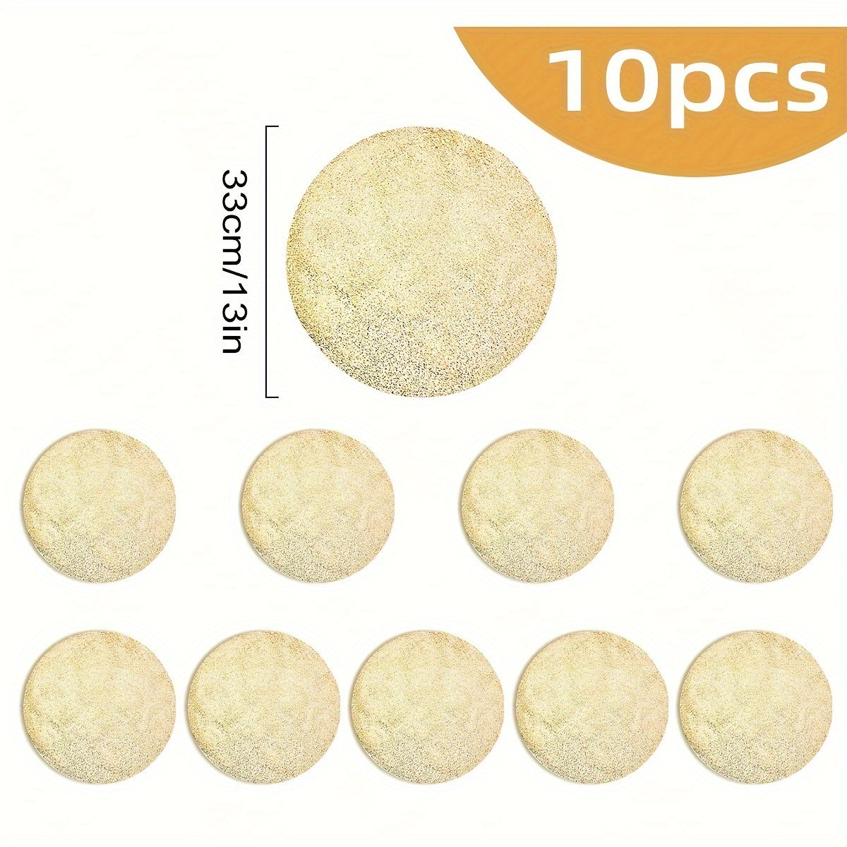 Gold Foil Mesh Round Placemats 33cm for Dining Weddings Parties Home Decor