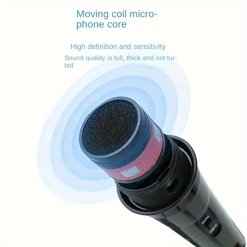 Dynamic Wired Microphone Trolley Black Handheld 6.5mm for Karaoke Conferences